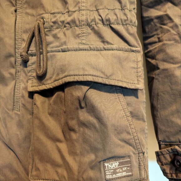 ARITZIA TNA Griffith Parka Jacket Women(XS) Olive Green Sherpa Lined Winter Coat - Picture 5 of 10